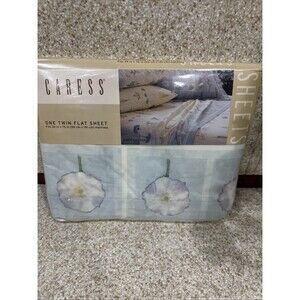 New Twin Flat Sheet Caress Greenhouse Pattern